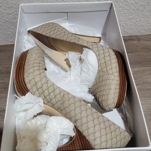 Calvin Klein Kendall Fish Skin Pumps